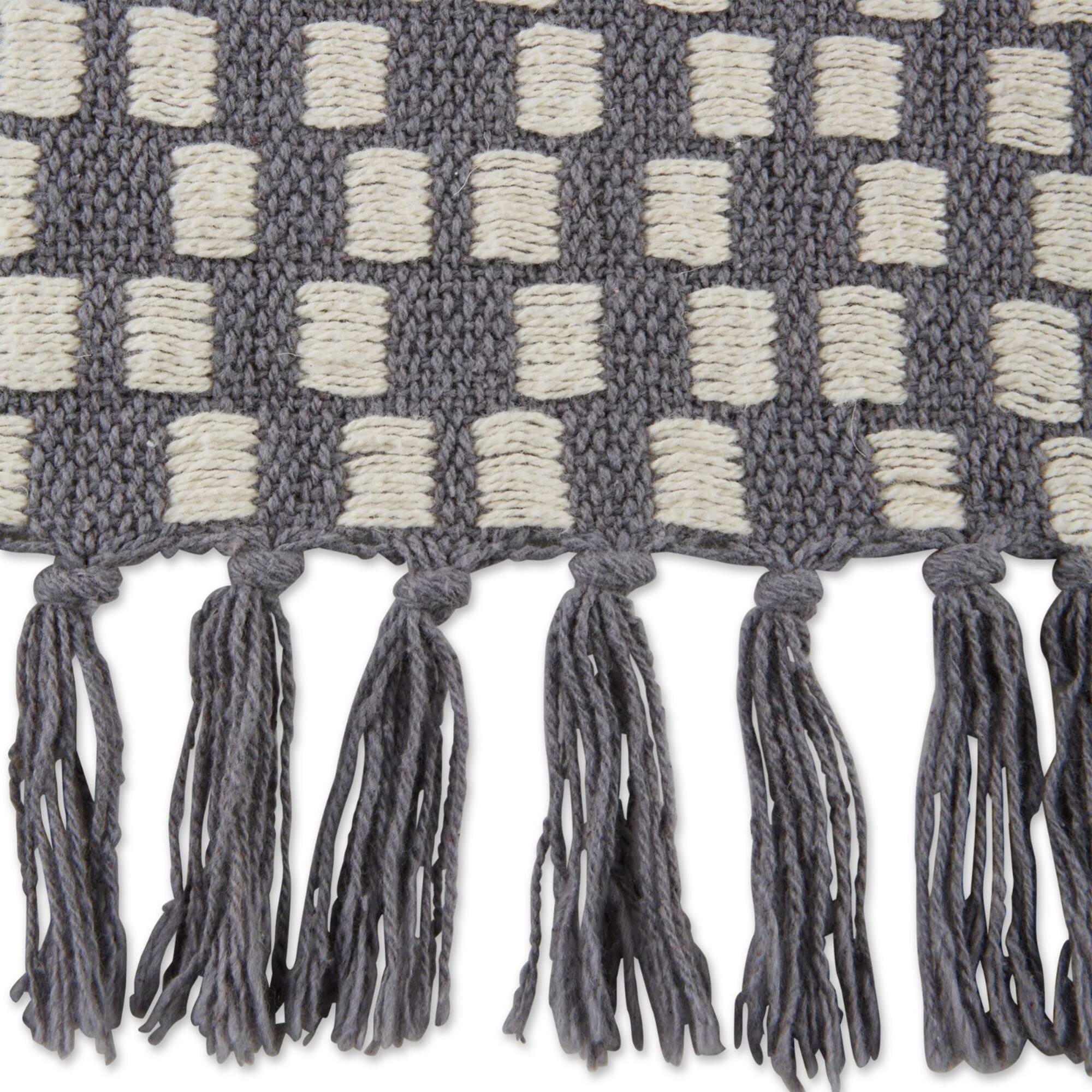 DII® Gray Urban Check Throw